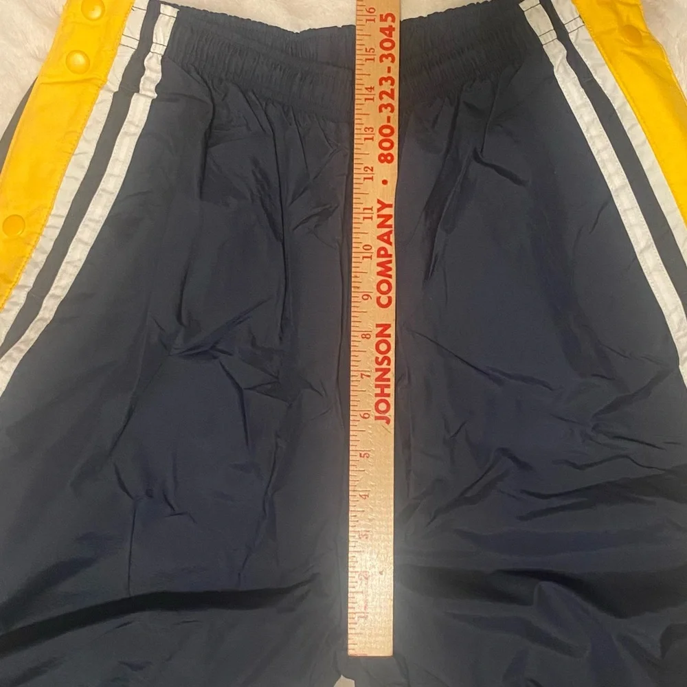 Holloway Large Tear Away Pants Lined Snap Button Nylon Blue Yellow White Mesh